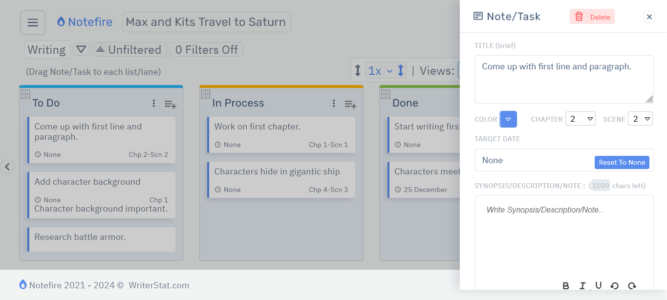 Notefire Notes And Tasks Info